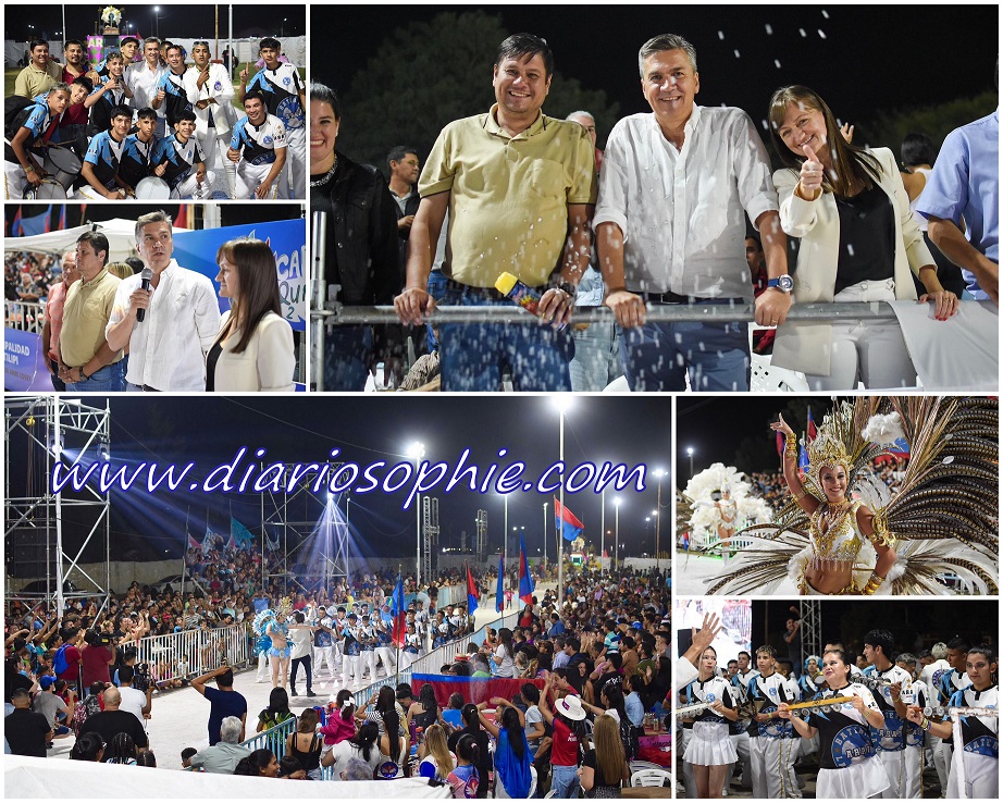 ZDERO Y SCHNEIDER ESTUVIERON EN EL INICIO DE LOS CARNAVALES QUITILIPENSES 2024