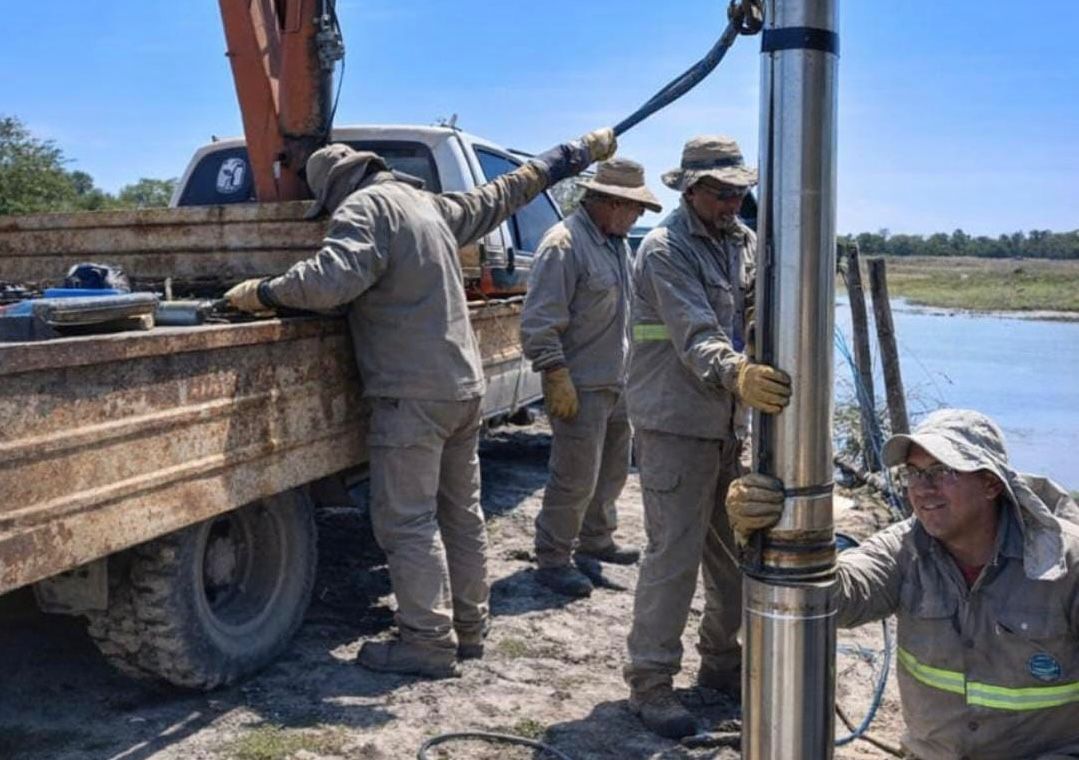 LOS FRENTONES: SAMEEP INSTALÓ UN NUEVO EQUIPO DE BOMBEO PARA REFORZAR EL SERVICIO