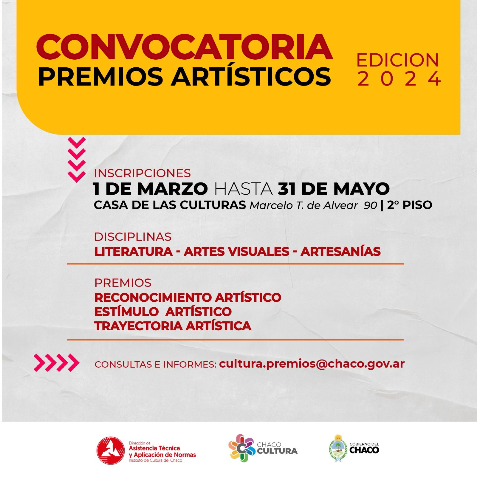 EN MARZO, EL INSTITUTO DE CULTURA ABRIRÁ LAS POSTULACIONES PARA LOS PREMIOS ARTÍSTICOS
