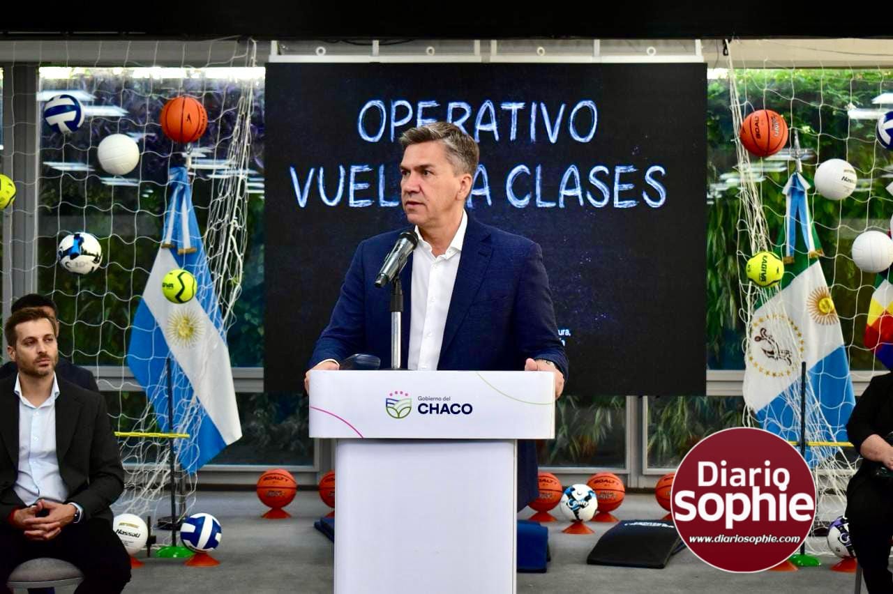VUELTA A CLASES: EL GOBERNADOR ZDERO ANUNCIÓ ENTREGA DE ELEMENTOS DEPORTIVOS, PARTIDAS DE SOSTENIMIENTO E INSUMOS PARA TODAS LAS ESCUELAS CHAQUEÑAS