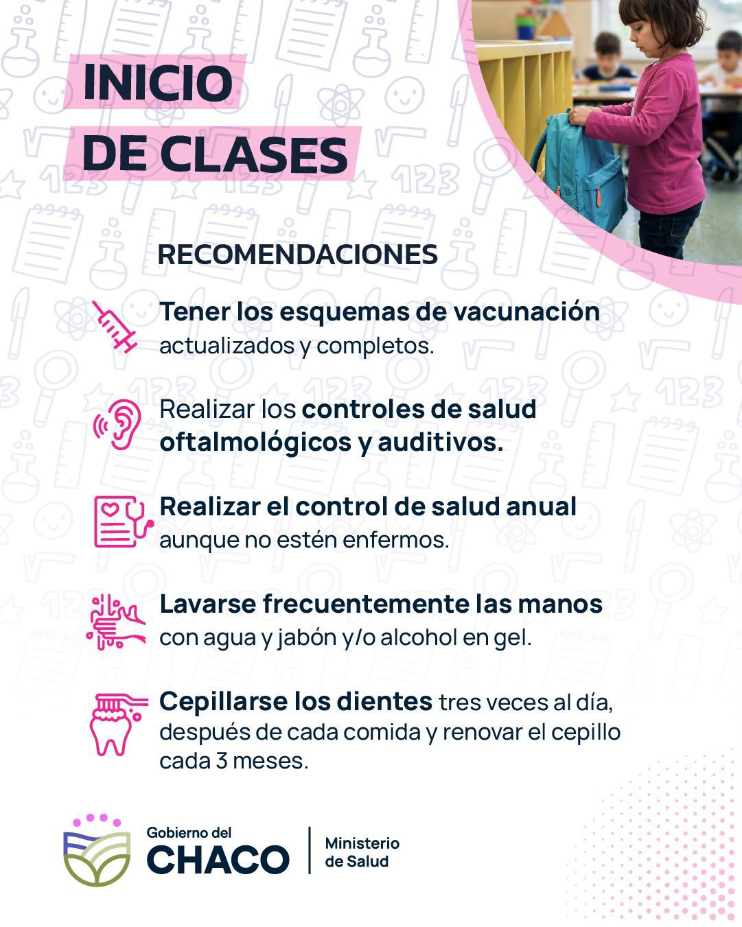 SALUD ACOMPAÑA EL INICIO DE CLASES CON RECOMENDACIONES PARA EL CUIDADO DE NIÑOS Y ADOLESCENTES