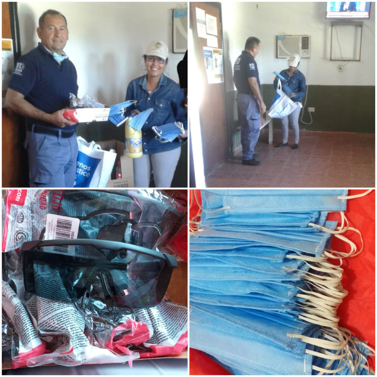 Solidaridad: Entrega de Barbijos en la Comisaría de Fuerte Esperanza