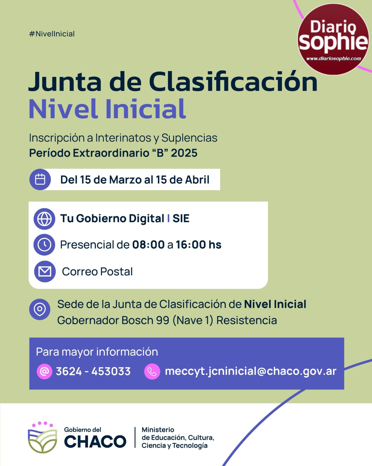 PARA DOCENTES DE NIVEL INICIAL: ABRE INSCRIPCIÓN EXTRAORDINARIA A INTERINATOS Y SUPLENCIAS