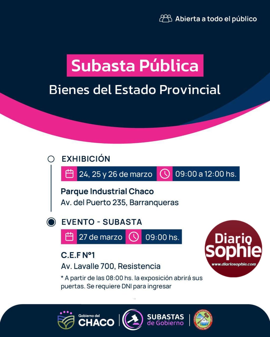 EL 27 DE MARZO SE REALIZARÁ LA TERCERA SUBASTA DE LA GESTIÓN CON 30 VEHÍCULOS DEL PARQUE AUTOMOTOR PROVINCIAL