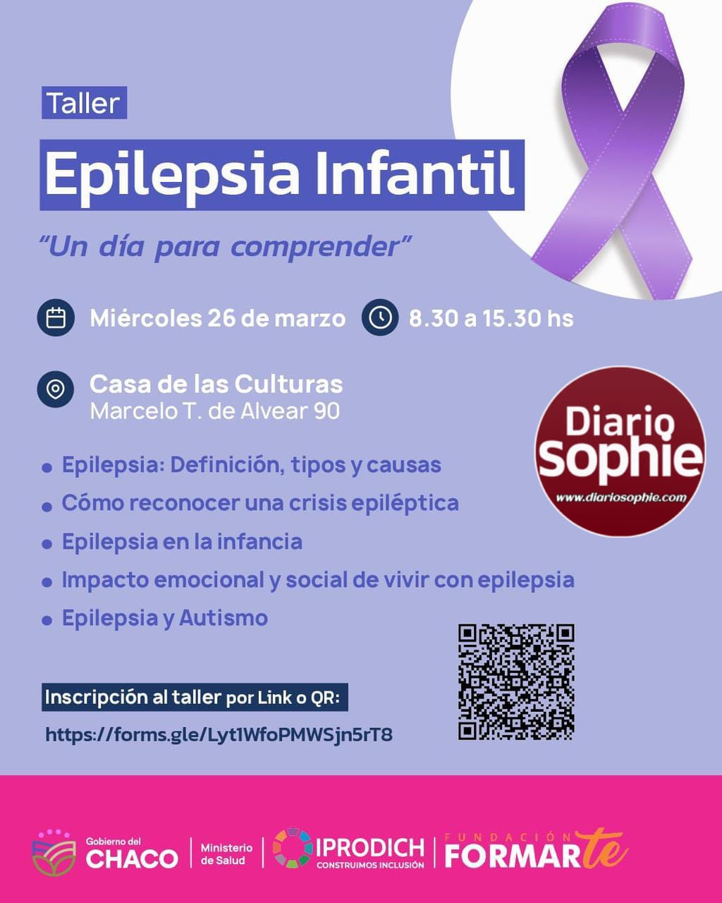 26 DE MARZO: SE REALIZARÁ EL TALLER SOBRE EPILEPSIA INFANTIL “UN DÍA PARA COMPRENDER”