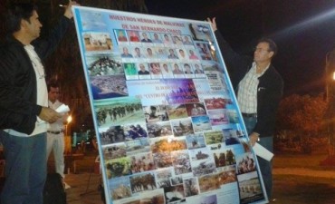 San Bernardo: Vigilia de Malvinas con Amplio Publico y Sorpresas