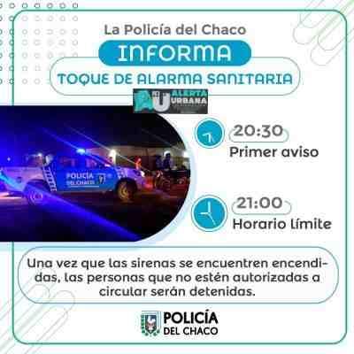 Esta noche comienza el toque de Alarma Sanitaria en la Provincia