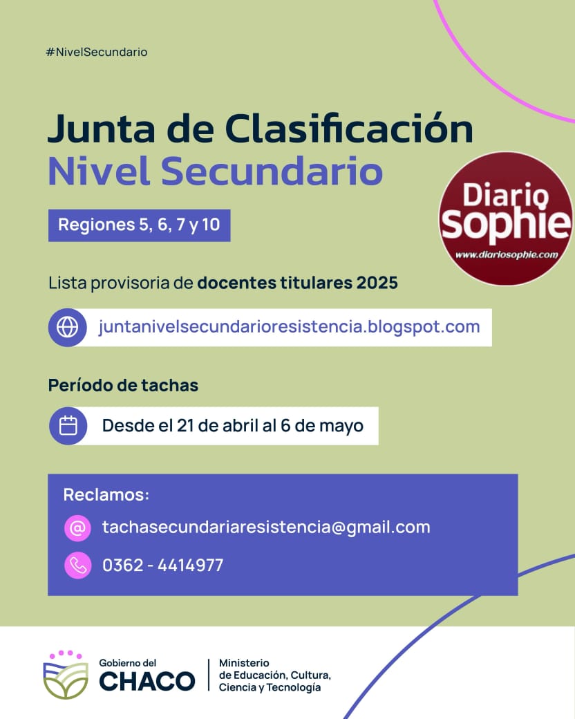 NIVEL SECUNDARIO: ESTÁ PUBLICADA LA LISTA PROVISORIA DE DOCENTES TITULARES