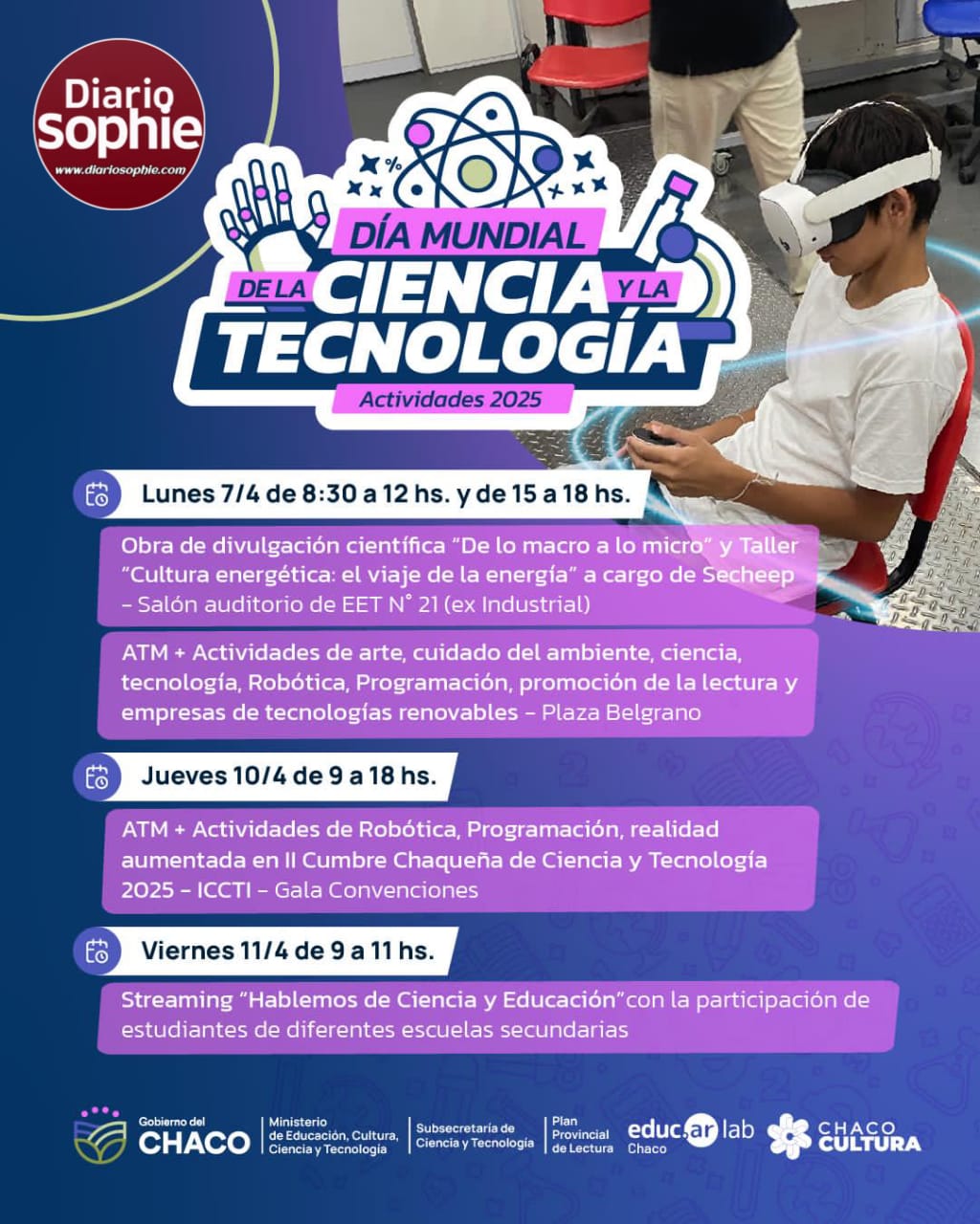 DÍA MUNDIAL DE LA CIENCIA Y LA TECNOLOGÍA: LA EDUCACIÓN CHAQUEÑA CELEBRA CON PROPUESTAS DE ALFABETIZACIÓN CIENTÍFICA