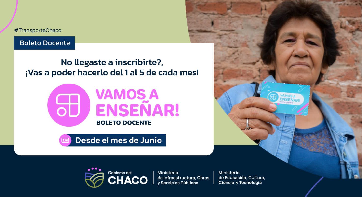 ”VAMOS A ENSEÑAR”: GOBIERNO INFORMA A LOS DOCENTES QUE A PARTIR DE JUNIO LA INSCRIPCIÓN SERÁ DEL 1 AL 5 DE CADA MES