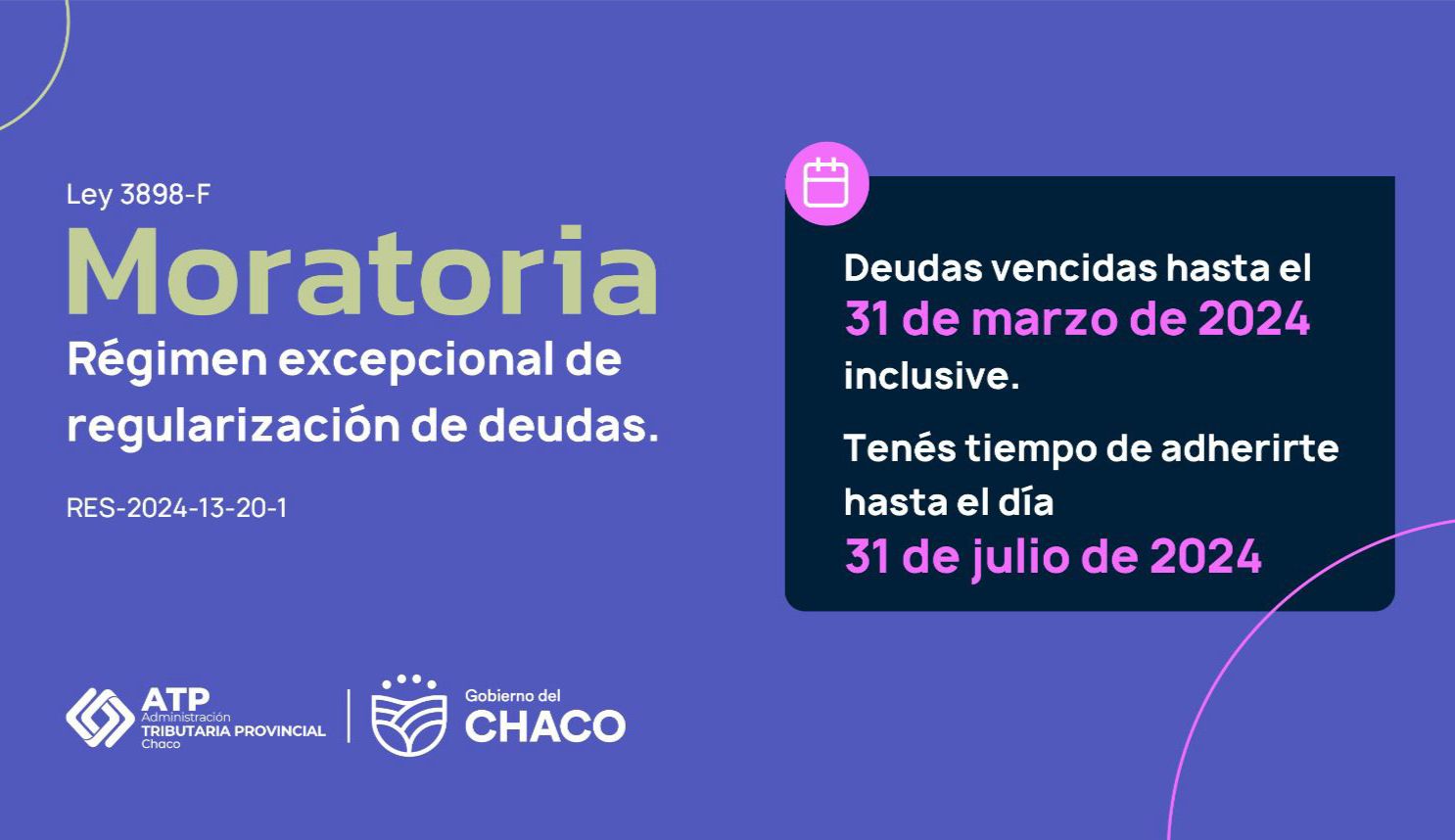 ATP: ESTA SEMANA ENTRÓ EN VIGENCIA LA MORATORIA 2024