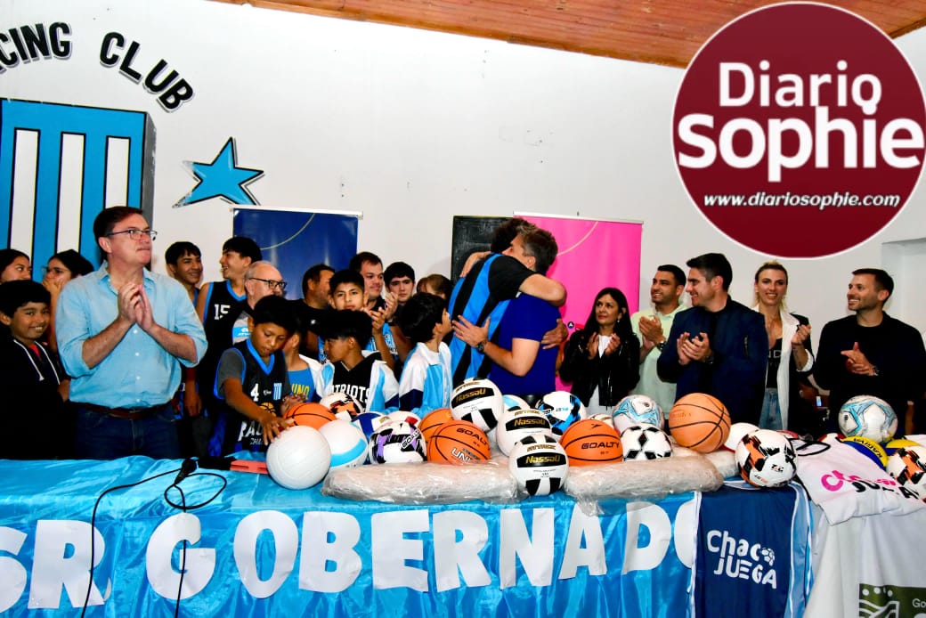 APUESTA AL DEPORTE: EL GOBERNADOR ZDERO ANUNCIÓ LA CONSTRUCCION DE UNA CANCHA PARA EL CLUB RACING, DE VILLA BERTHET