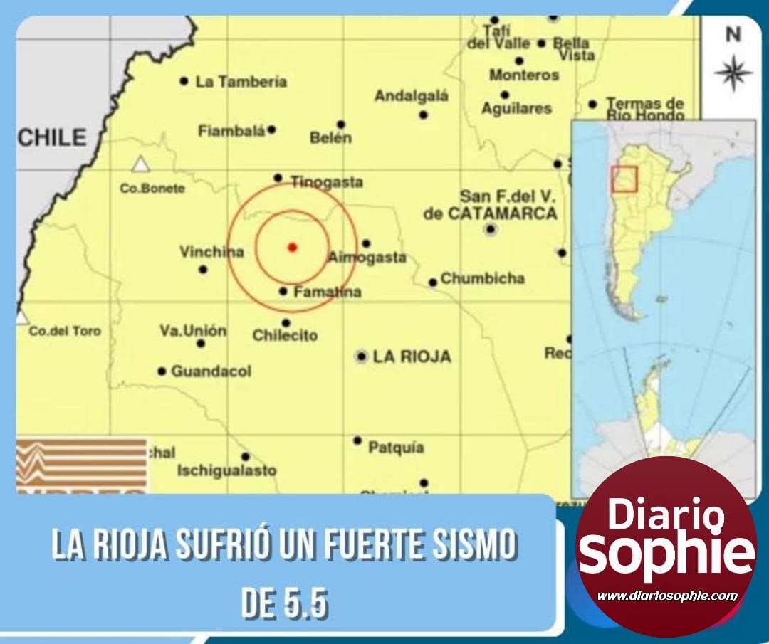 LA RIOJA EN VELA POR FUERTE SISMO DE 5.5: ALERTÓ A VARIAS PROVINCIAS