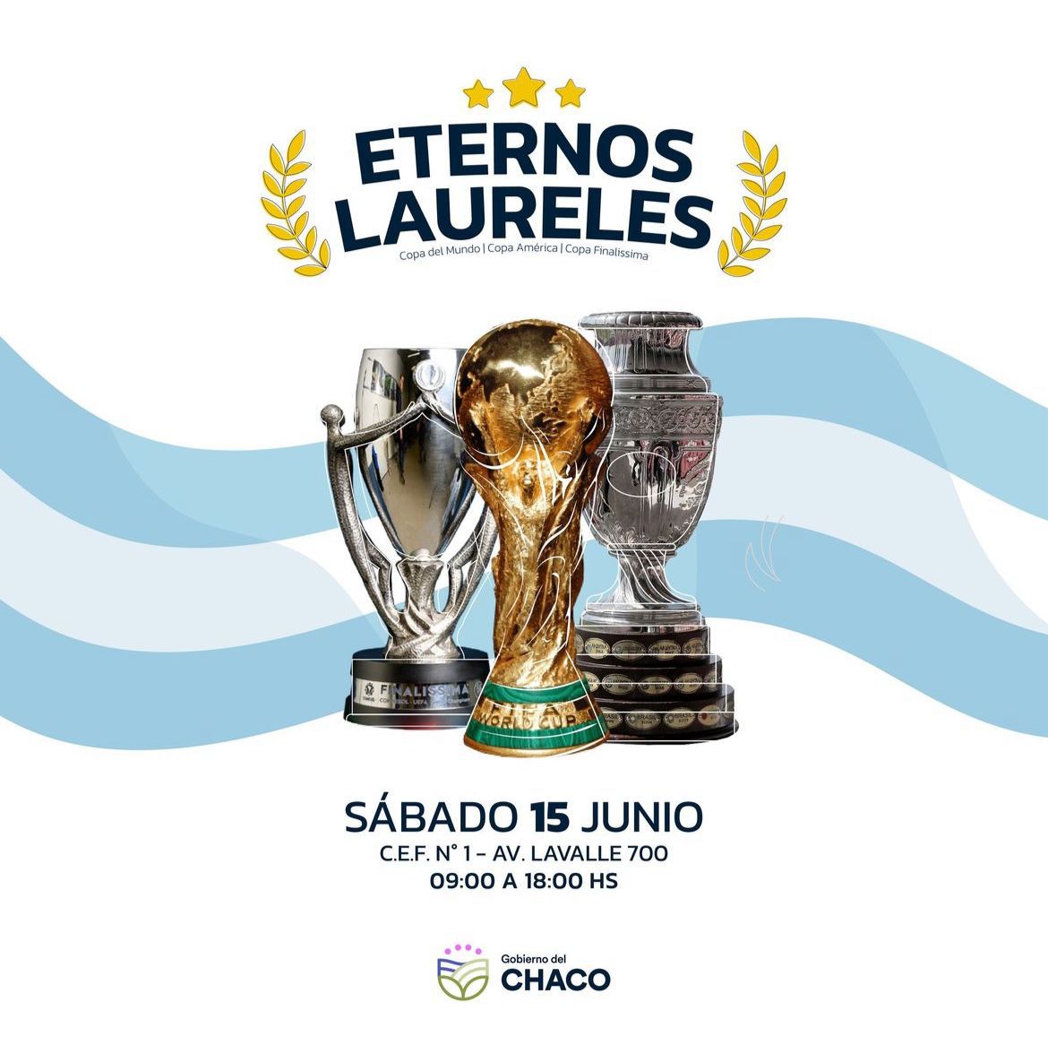 DE 9 A 18 HS, LLEGAN A CHACO LAS COPAS DE LA SELECCIÓN ARGENTINA DE FÚTBOL