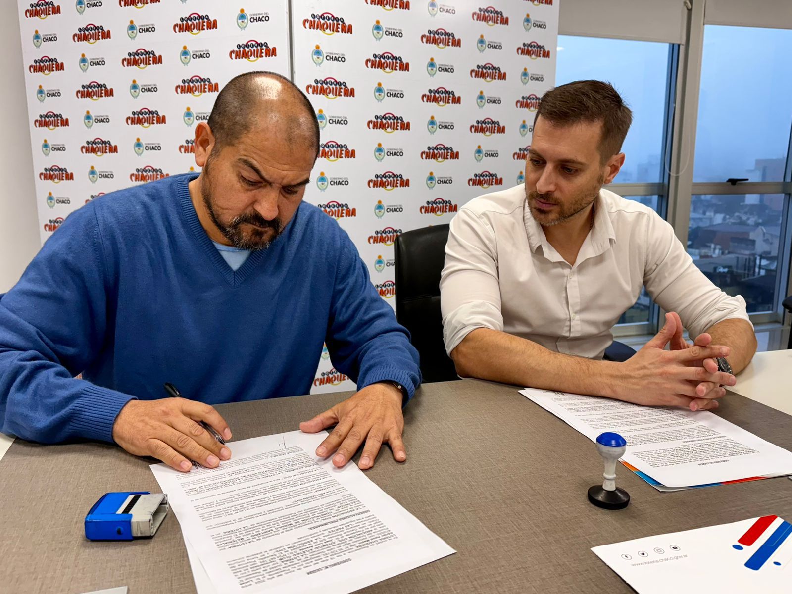 LOTERÍA CHAQUEÑA: CONVENIO PARA NUEVAS OBRAS EN EL JUVENTUD ATLETIC CLUB, DE EL SAUZALITO