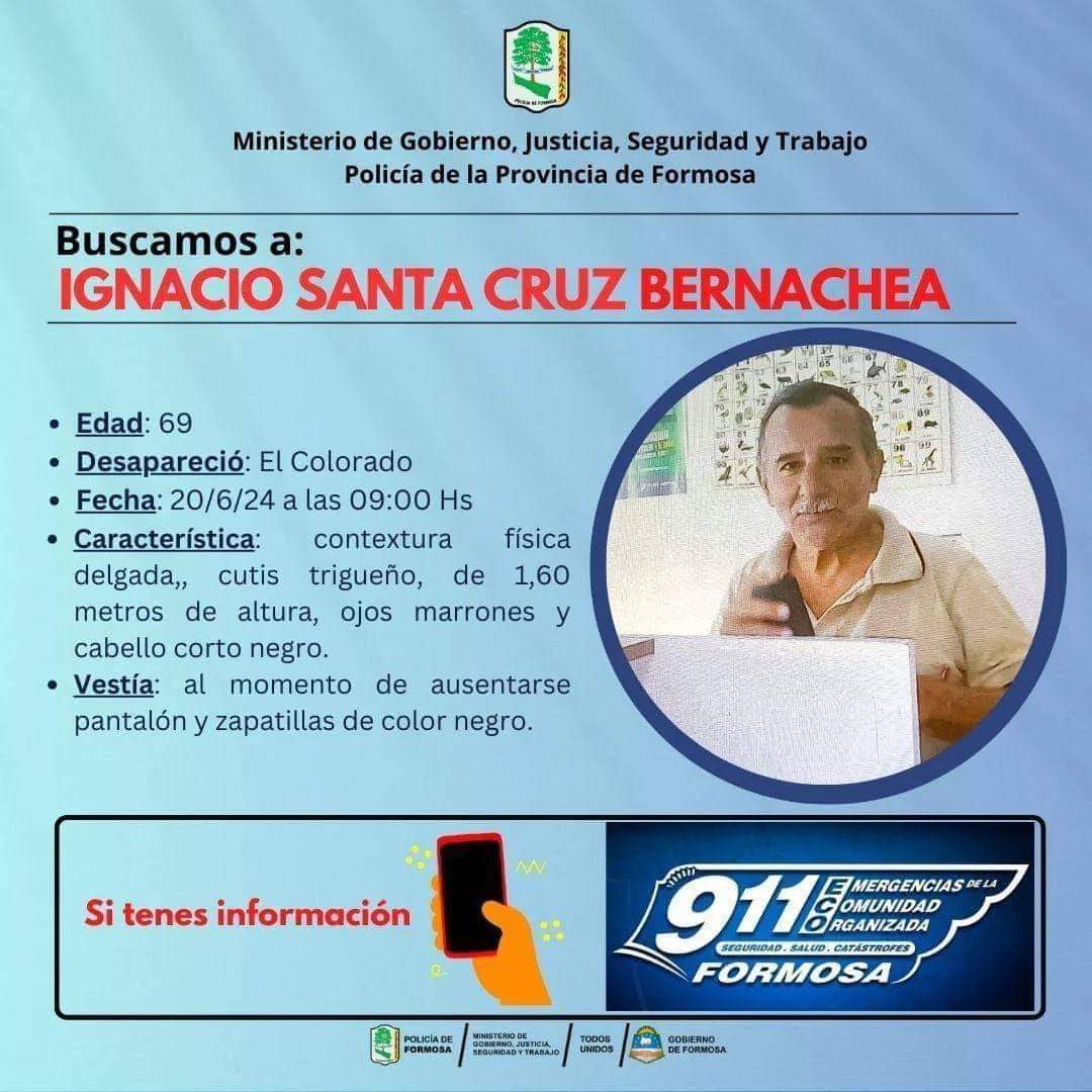 El Colorado: Buscamos a Ignacio.