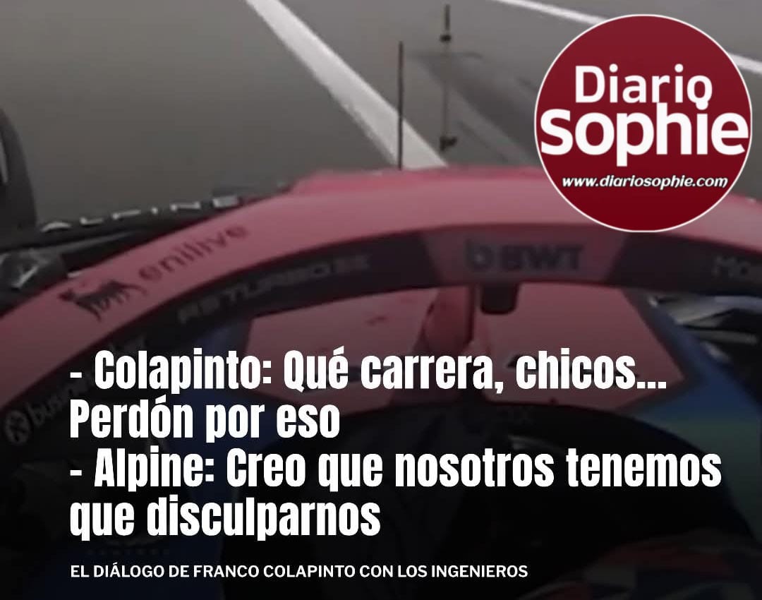 LOS INGENIEROS DE ALPINE LE PIDIERON DISCULPAS A COLAPINTO 🙏🇦🇷