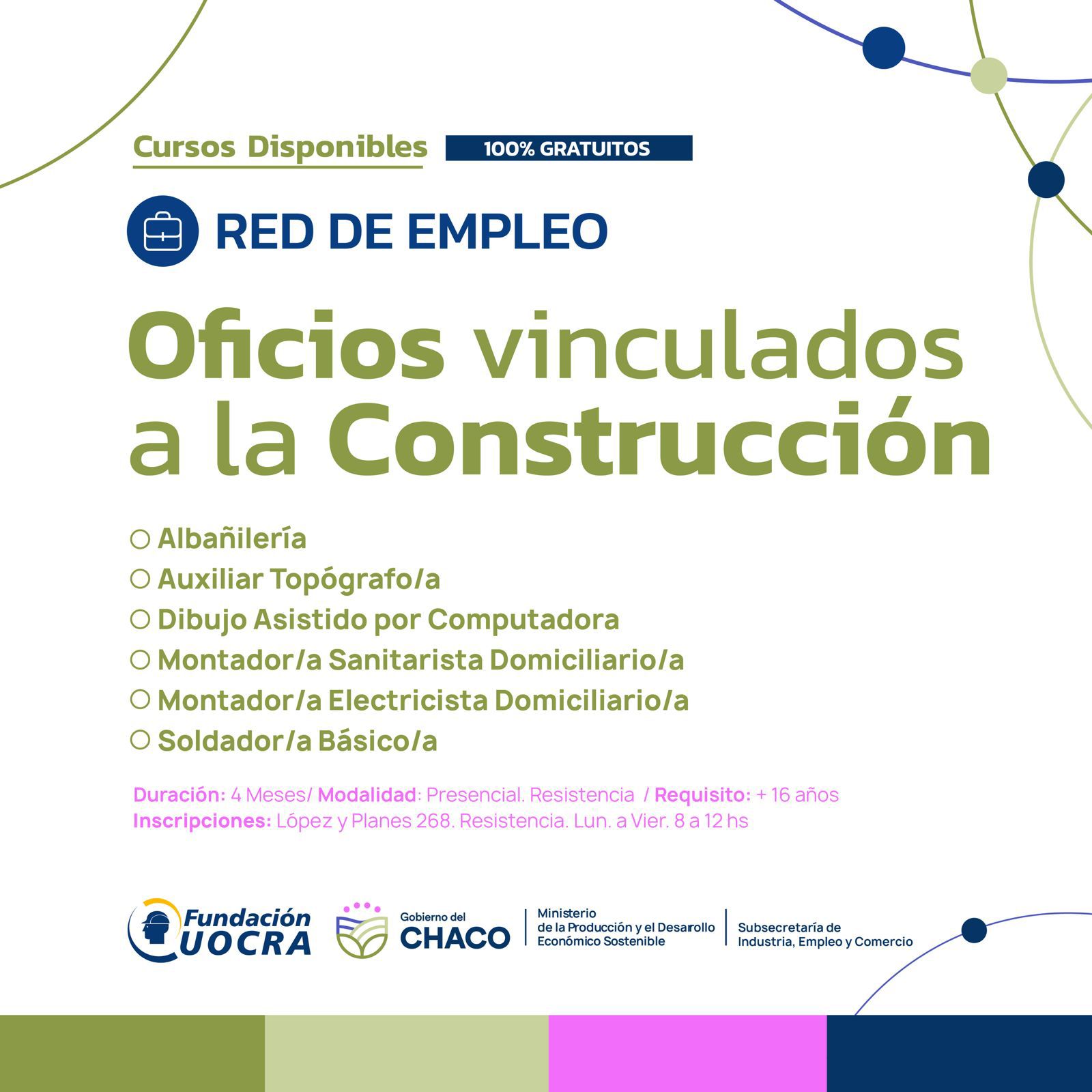 -Iniciarán en agosto- SE ENCUENTRA ABIERTA LA INSCRIPCIÓN A CURSOS GRATUITOS DE OFICIOS VINCULADOS A LA CONSTRUCCIÓN