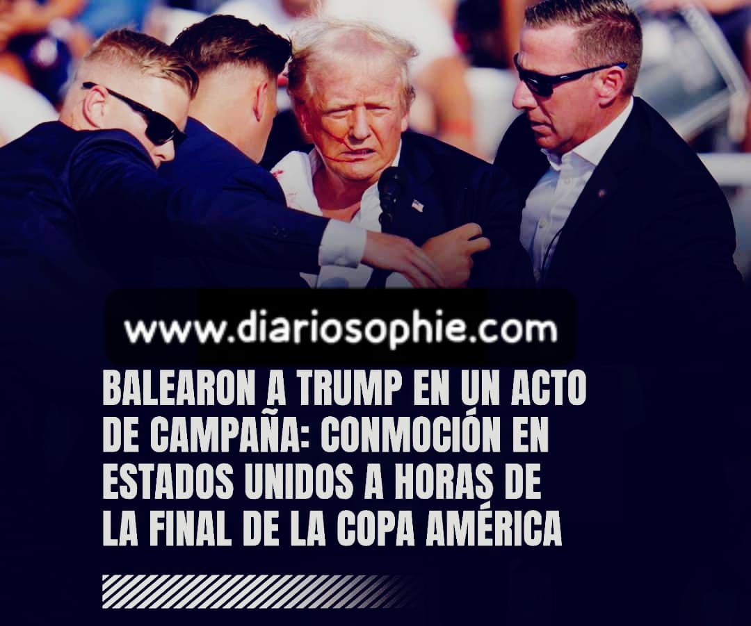 ⚠️Conmoción en Estados Unidos: balearon a Trump en un acto de campaña en Pensilvania.