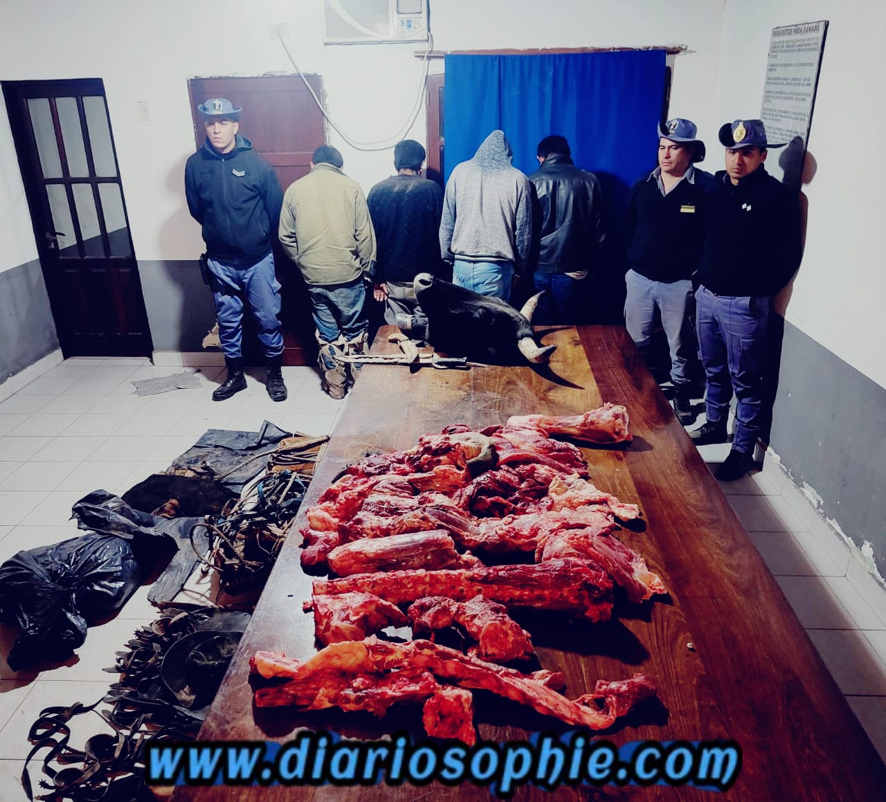 Familia Soraire detenida por abigeato en el Parque Nacional La Fidelidad.