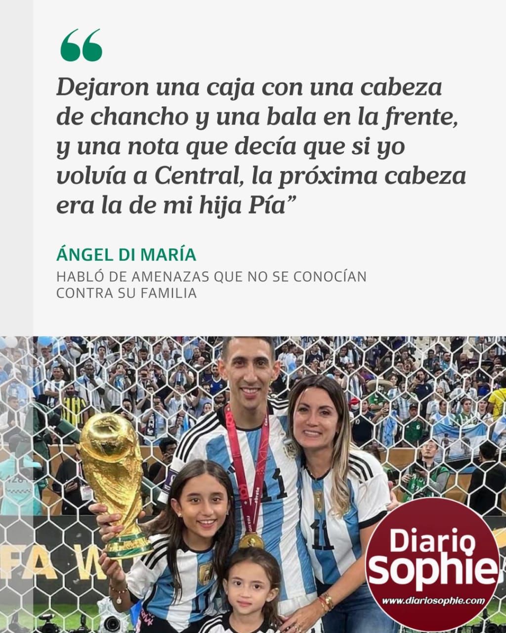 🟢 Ángel Di María contó por primera vez por qué no arregló su regreso a Rosario Central.