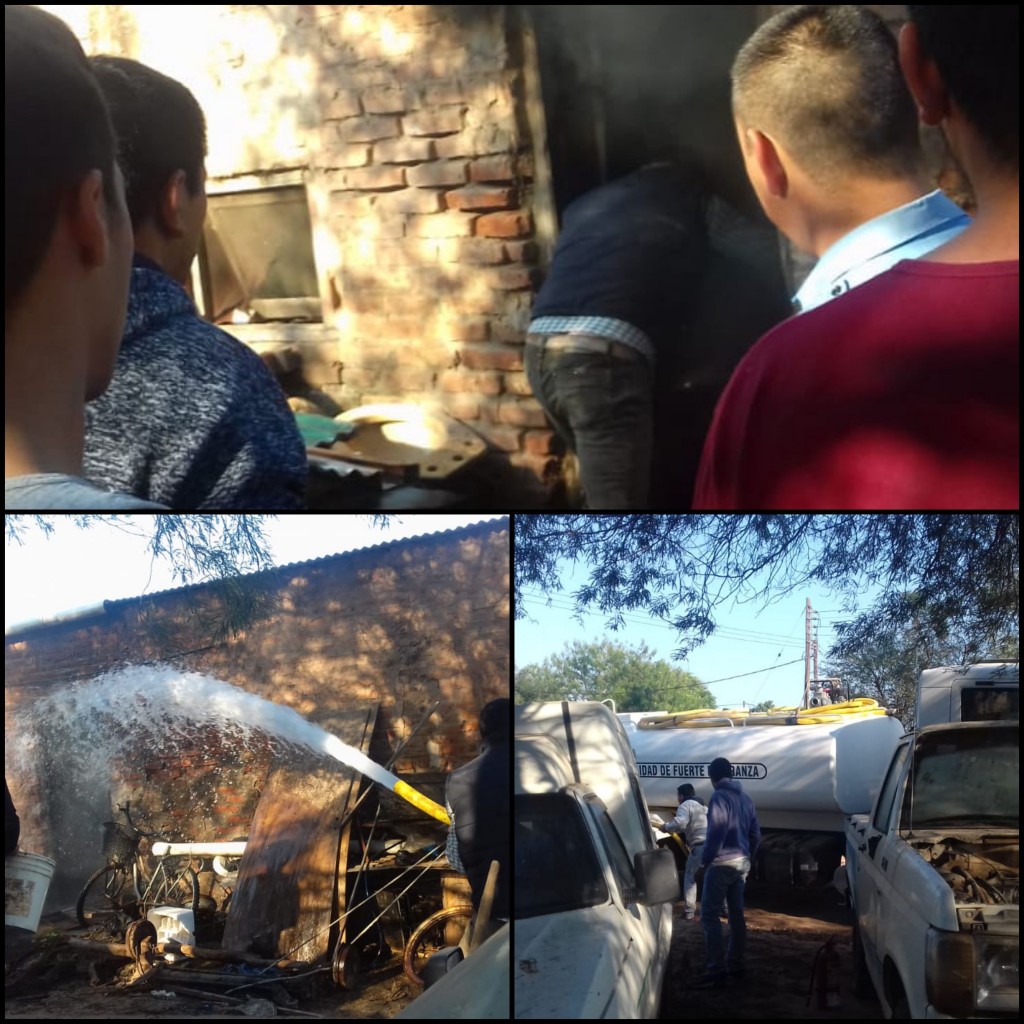 Fuerte Esperanza: Incendio a Metros de la Plaza Central | Se Prendio Fuego la Casa de Mario Álvarez 