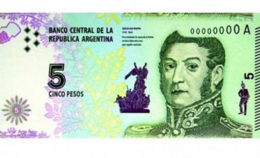 NUEVO BILLETE DE 5 PESOS