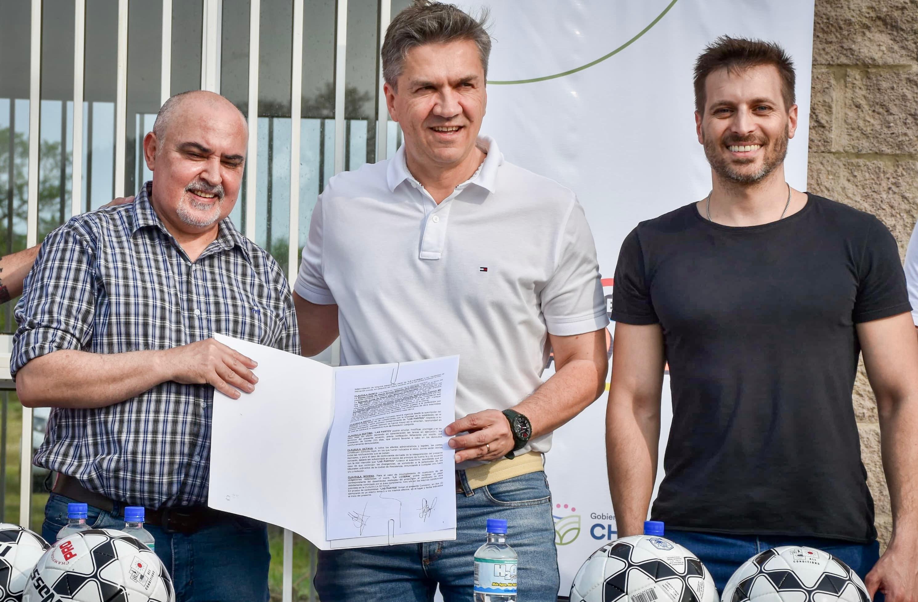 EL GOBERNADOR ZDERO Y FOR EVER FIRMARON UN CONVENIO PARA FINALIZAR OBRAS DEL CENTRO DE ENTRENAMIENTO DEL CLUB