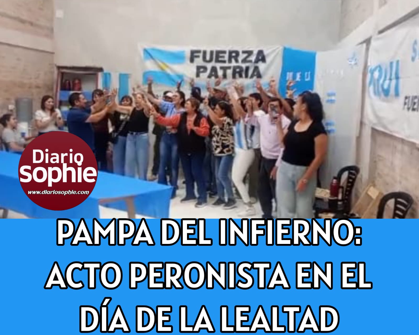 PAMPA DEL INFIERNO: ACTO PERONISTA EN EL DÍA DE LA LEALTAD..