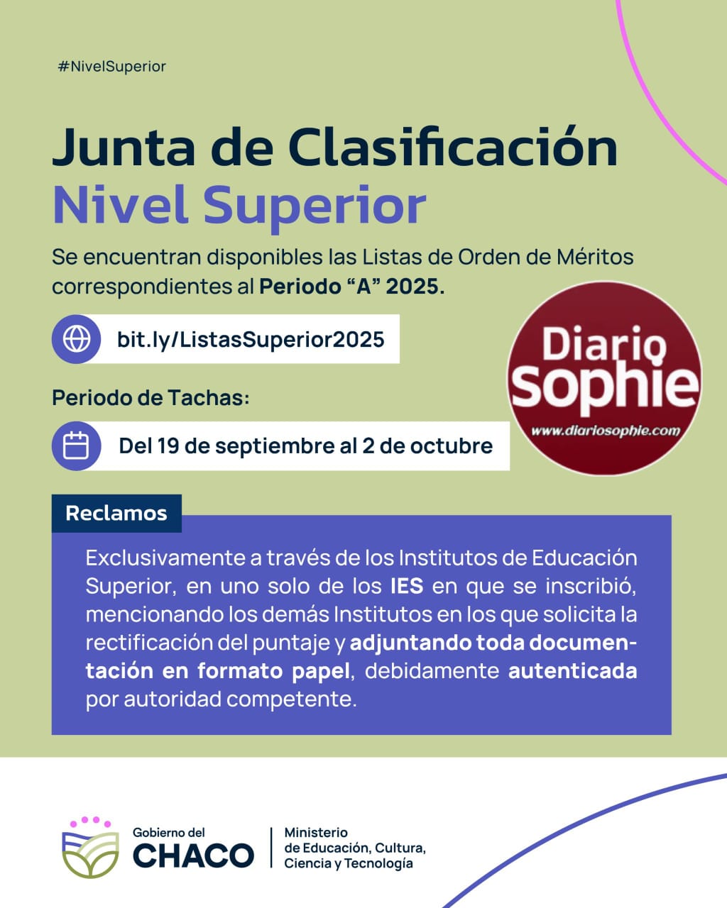 INTERINATOS Y SUPLENCIAS EN NIVEL SUPERIOR: YA ESTÁN PUBLICADAS LAS LISTAS DE ORDEN DE MÉRITO