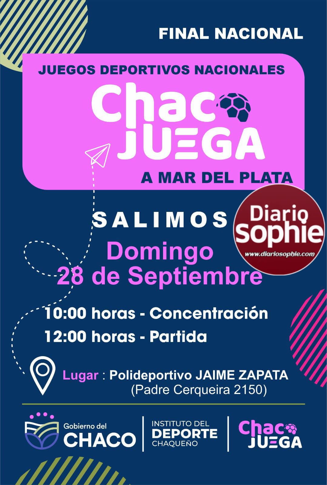 ”CHACO JUEGA” VIAJA A MAR DEL PLATA CON LAS VALIJAS CARGADAS DE ILUSIONES
