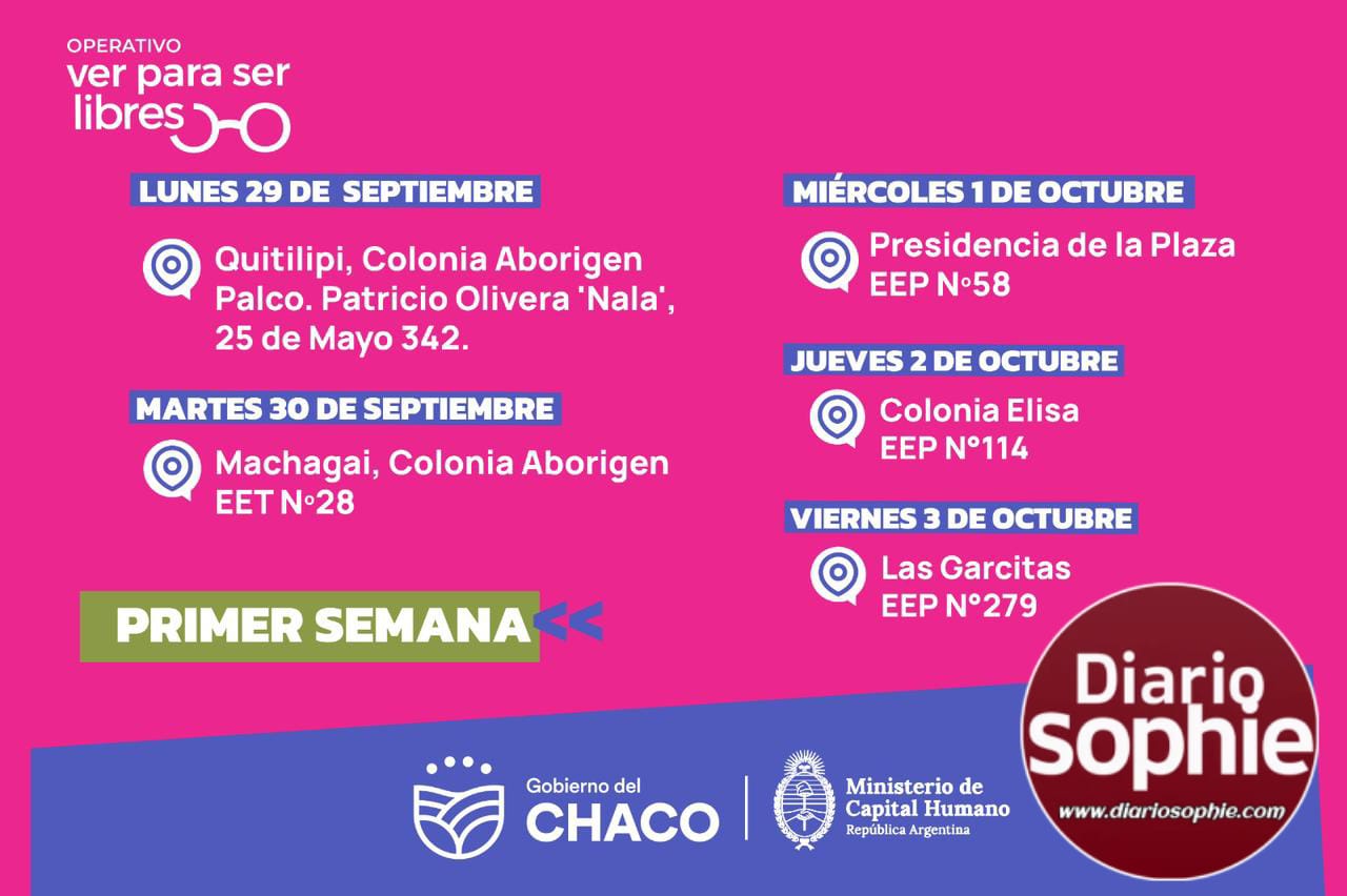 ”VER PARA SER LIBRES”: SE LLEVARÁ A CABO LA TERCERA EDICIÓN DE OPERATIVOS ITINERANTES EN LA PROVINCIA