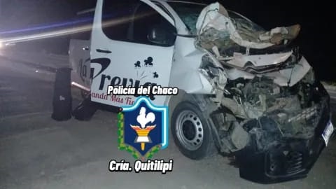 GRAVE ACCIDENTE EN LA RUTA 16: COMBI CHOCA CONTRA UN CABALLO Y DEJA UN HERIDO EN QUITILIPI.