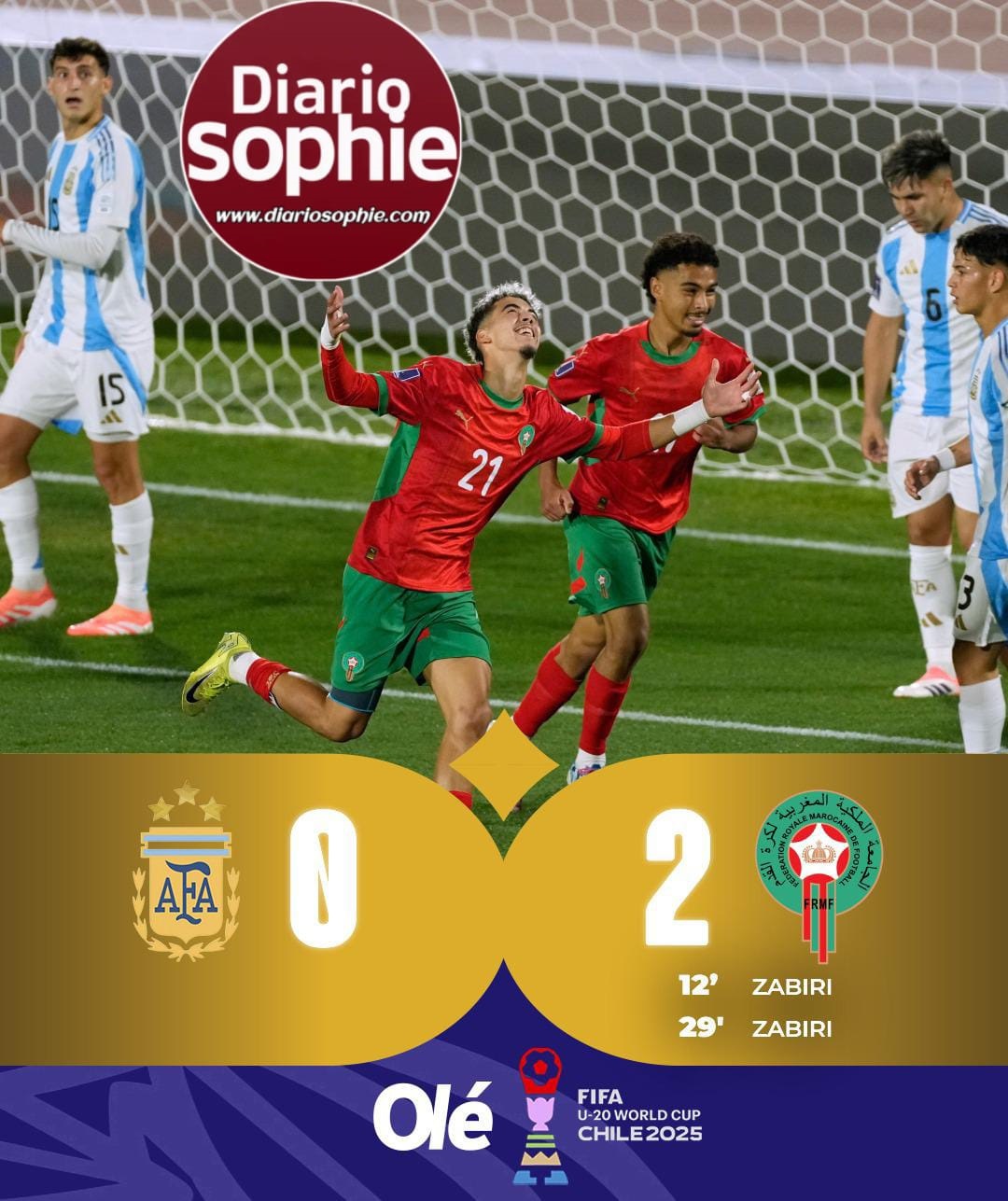 MARRUECOS CAMPEÓN DEL MUNDIAL SUB 20, TRAS VENCER A ARGENTINA EN LA FINAL.