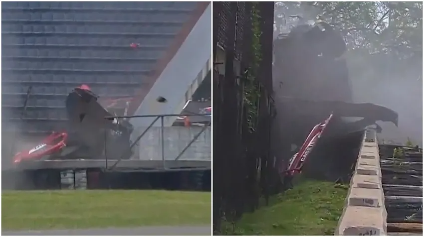 IMPACTANTE ACCIDENTE EN EL TOP RACE: EL AUTO DE LUIS GASTALDI VOLÓ HACIA LA TRIBUNA