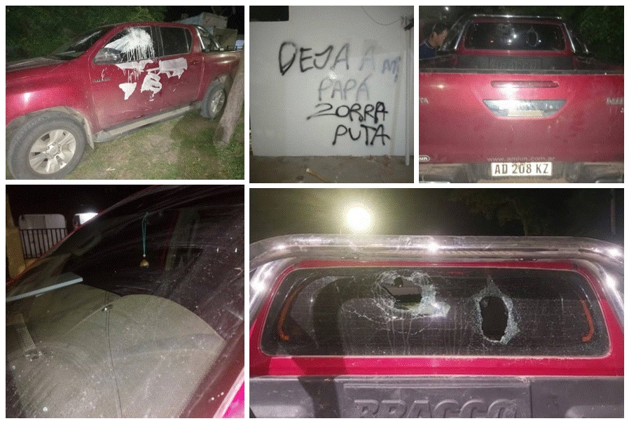 GANCEDO: DAÑOS EN UNA CAMIONETA TRAS ESCÁNDALO DE INFIDELIDAD EN UN DOMICILIO